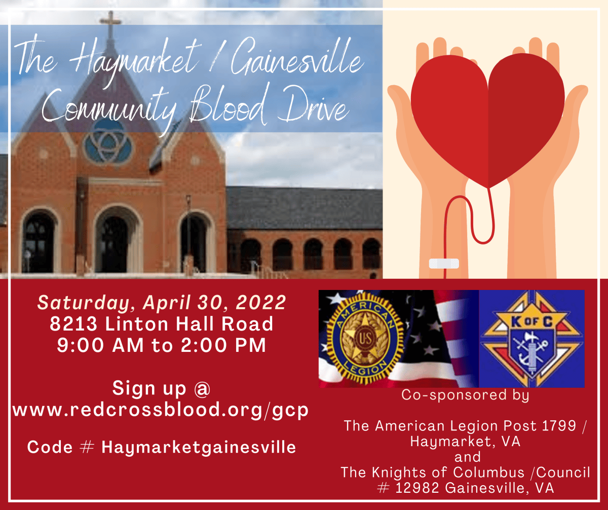 Holy Trinity’s Gainesville/Haymarket Community Blood Drive