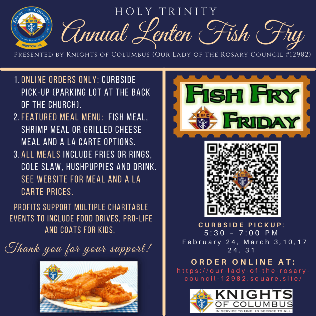 2023 Lenten Fish Fry at Holy Trinity in Gainesville, VA