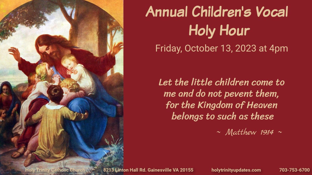 Annual Children’s Vocal Holy Hour